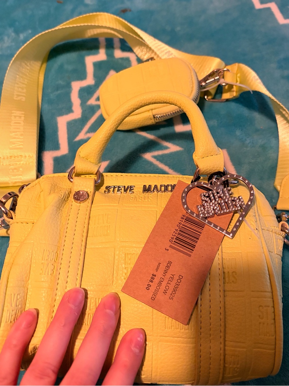 Brand New With Tags Steve Madden Lime GreenMini Satchel Bag